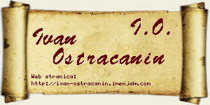 Ivan Ostraćanin vizit kartica